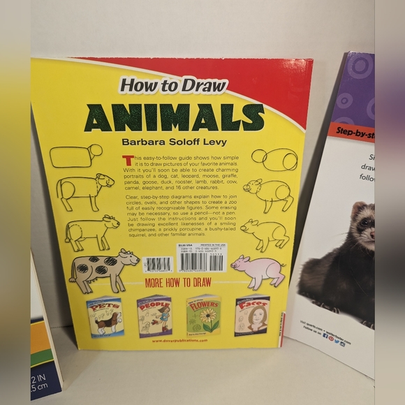 2 How To Draw Animals and Pets Paperback books with 1 Sketch Pad - New Items - Picture 9 of 10
